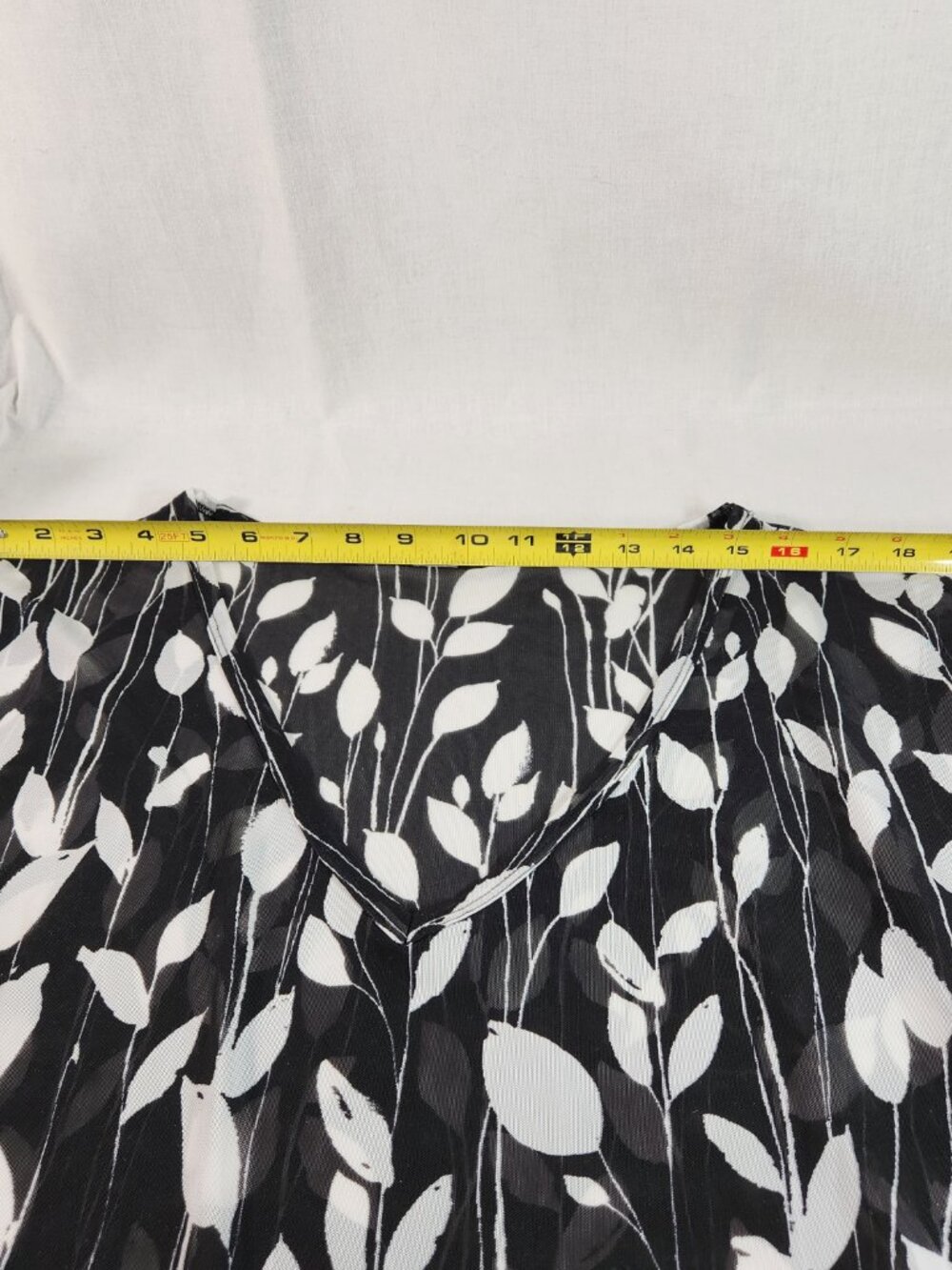 Anne Cole Swimwear Tunic Top Sheer Black White Short Sleeve L / XL NEW w Tags - Picture 6 of 13